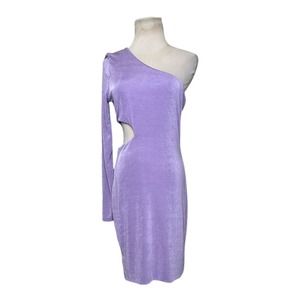 Princess Polly xx lilac one shoulder cut out dress size 10